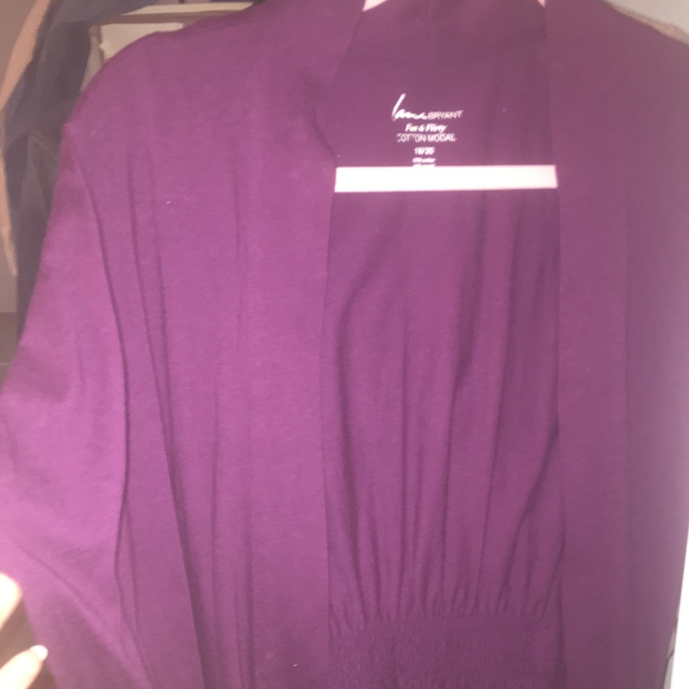 Plum lightweight ss cardigan Lane Bryant 18/20
